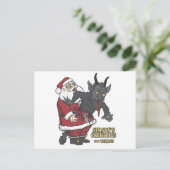 クランプス（とサンタ）からの休日の挨拶 シーズンポストカード (スタンド正面)