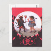 クランプス&小さな女の子 ポストカード (正面/裏面)