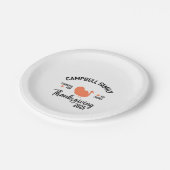 クランプベルファミリー2025感謝祭トルコのディナー ペーパープレート (アングル)