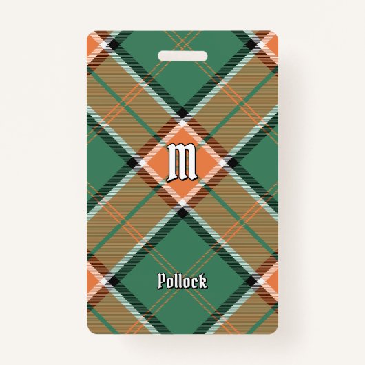 クランプポーロックタータンチェックバッジ バッジ (正面)