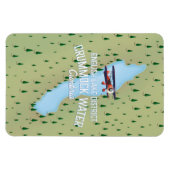 クランプモック水、湖地区地図の旅行ポスター マグネット (横)