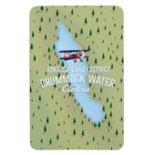 クランプモック水、湖地区地図の旅行ポスター マグネット (縦)