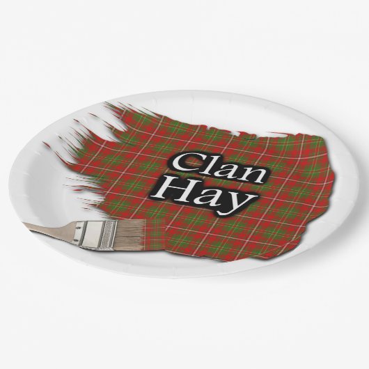クランヘイスコットランドタータンチェックブ絵を描ラシシ ペーパープレート (アングル)