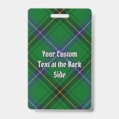 クランヘンダーソンタータンチェック バッジ (裏面)