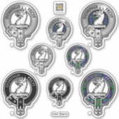 クランベアードクレスト&タータンチェックステッカー シール (正面)