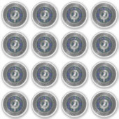 クランベアードクレスト&タータンチェックノット シール (正面)