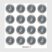 クランベアードクレスト&タータンチェックノット シール (シート)