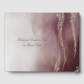 クランベリエレガントーのモノグラム結婚の水色 ゲストブック (裏面)