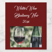 クランベリパーソナライズされたワインボトル |写真 ワインラベル (シングルラベル)