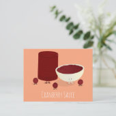 クランベリーおよびクランベリーソースキャラクター葉書 ポストカード (スタンド正面)