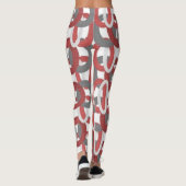 クランベリーとグレールーピングループヨガパンツレギンス レギンス (裏面)