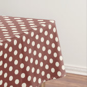 クランベリーとホワイト水玉模様 テーブルクロス (インサイチュ)