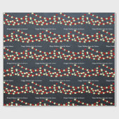 クランベリーとポップコーンシャルボードホリデー ラッピングペーパー (フラット)