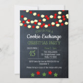 クランベリーとポップコーン素朴シャルボードクリスマス 招待状 (正面)