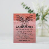 クランベリーのはがき ポストカード (スタンド正面)