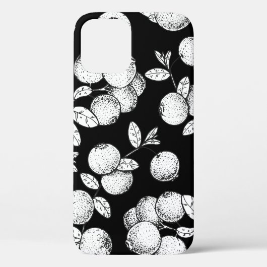 クランベリーのシームレスなパターン。手書きスケッチ Case-Mate iPhoneケース (裏面)