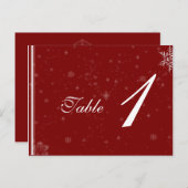 クランベリーのテーブ結婚ル番号の白い雪 ポストカード (正面/裏面)