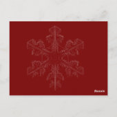 クランベリーのテーブ結婚ル番号の白い雪 ポストカード (裏面)