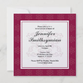 クランベリーの冬の結婚式のブライズシャワー招待状 招待状 (裏面)