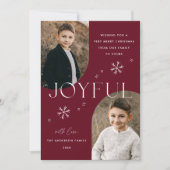 クランベリーの喜びスノーフレークのアーチのフレーム2写真 シーズンカード (正面)