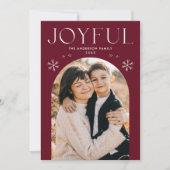 クランベリーの喜びスノーフレークのアーチ写真 シーズンカード (正面)