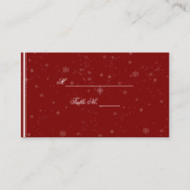 クランベリーの座席表に白い雪結婚片 プレイスカード