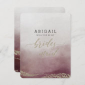 クランベリーの水彩花嫁 招待状 (正面/裏面)