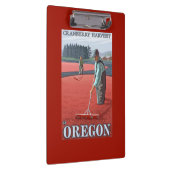 クランベリーの沼地の収穫のヴィンテージ旅行ポスター クリップボード (右)