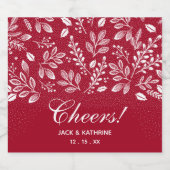 クランベリーの白結婚植物学 スパークリングワインラベル (シングルラベル)