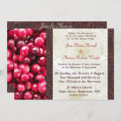 クランベリーの秋の結婚式の招待状 招待状 (正面/裏面)