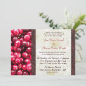 クランベリーの秋の結婚式の招待状 招待状 (スタンド正面)