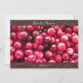 クランベリーの秋の結婚式の招待状 招待状 (裏面)