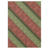 クランベリーの緑の8の字結び質は縞で飾ります テーブルクロス (正面)