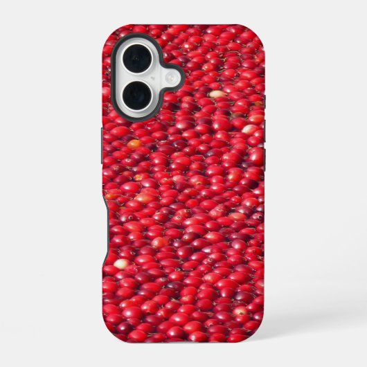 クランベリーの華やかな赤 iPhone 16ケース (裏面)