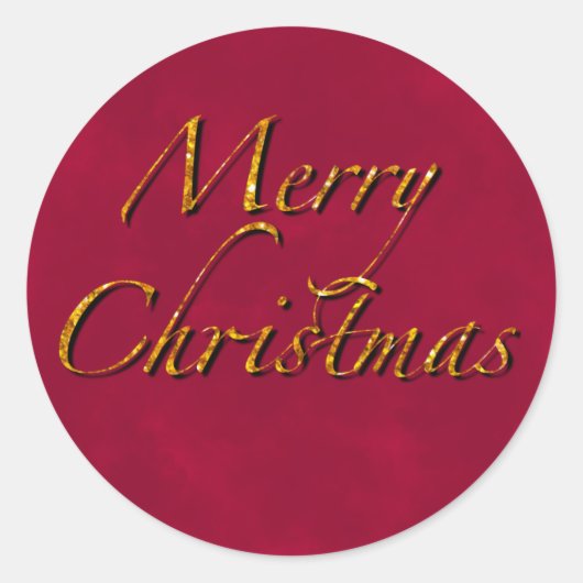 クランベリーの金ゴールド書エレガント記 ラウンドシール (正面)