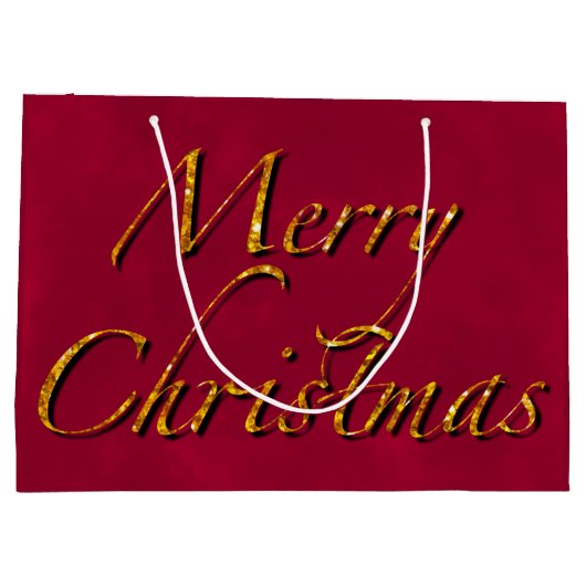 クランベリーの金ゴールド書エレガント記 ラージペーパーバッグ (裏面)