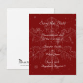 クランベリーの雪片は日付カードを救います セーブザデート (正面/裏面)