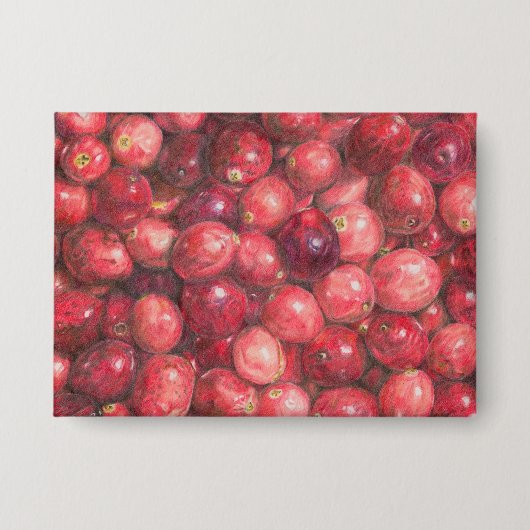 クランベリーの静物画 缶バッジ (正面)
