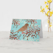 クランベリーの鳥の枝 カード (黄色い花)