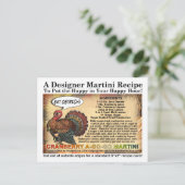 クランベリーはカード感謝祭のマルティーニのレシピ行行きます シーズンポストカード (スタンド正面)