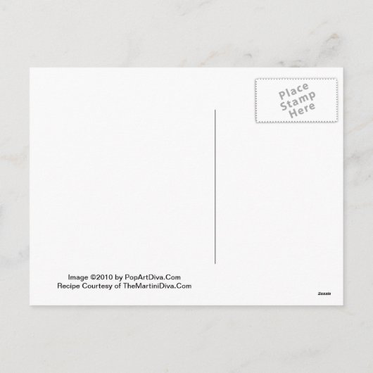 クランベリーはカード感謝祭のマルティーニのレシピ行行きます シーズンポストカード (裏面)