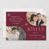 クランベリーめでたい雪片横アーチ2枚写真 シーズンカード (正面)