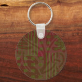 クランベリーオリーブウッドカットケルトのインスピレーション キーホルダー (正面)