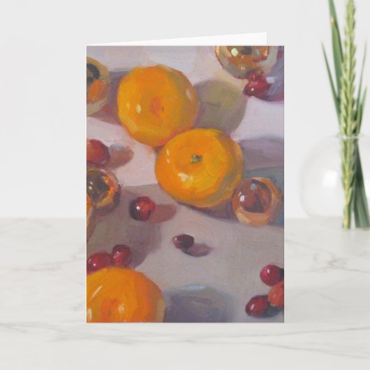 "クランベリーオレンジクリスマス"の-休日の芸術カード シーズンカード (正面)