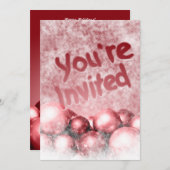 クランベリークリスマスパーティーカスタム招待状2014 招待状 (正面/裏面)