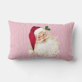 クランベリーサンタクロースレッド&ホワイトストライプ ランバークッション (裏面)