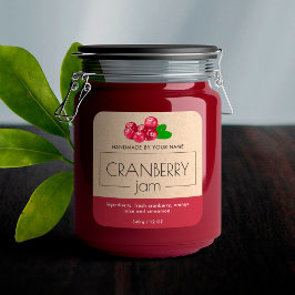 クランベリージャム製品ラベルシール包装 スクエアシール