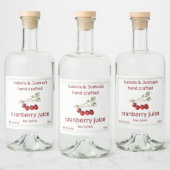 クランベリージュース愛と自家製 リキュールボトルラベル (ボトル)