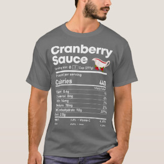 クランベリーソースの栄養事実 感謝祭のクリス Tシャツ