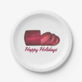 クランベリーソースクリスマス感謝祭ディナーフード ペーパープレート (正面)